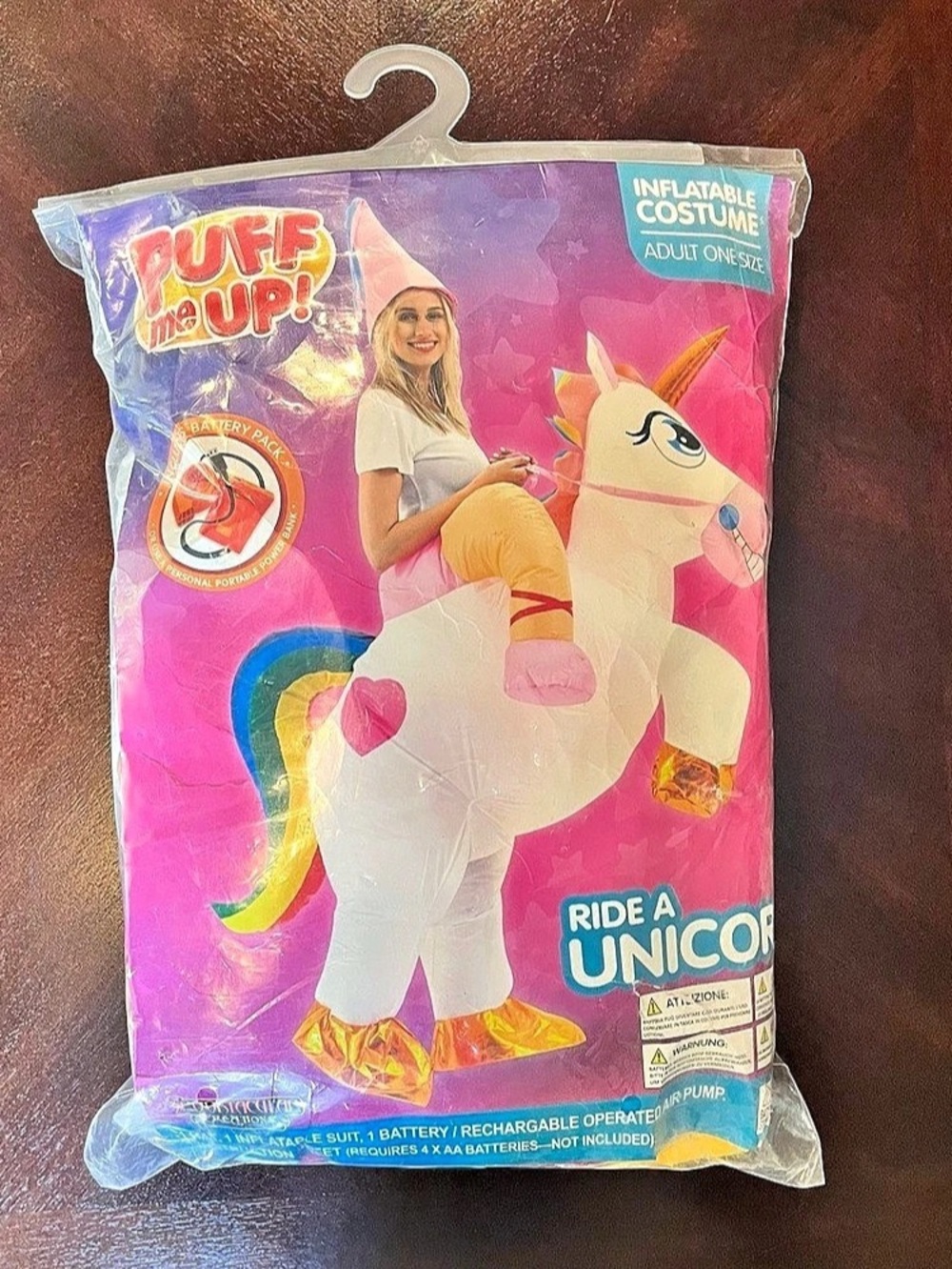 Puff Me Up Inflatable Halloween Costume
Adult Size Ride A
Unicorn